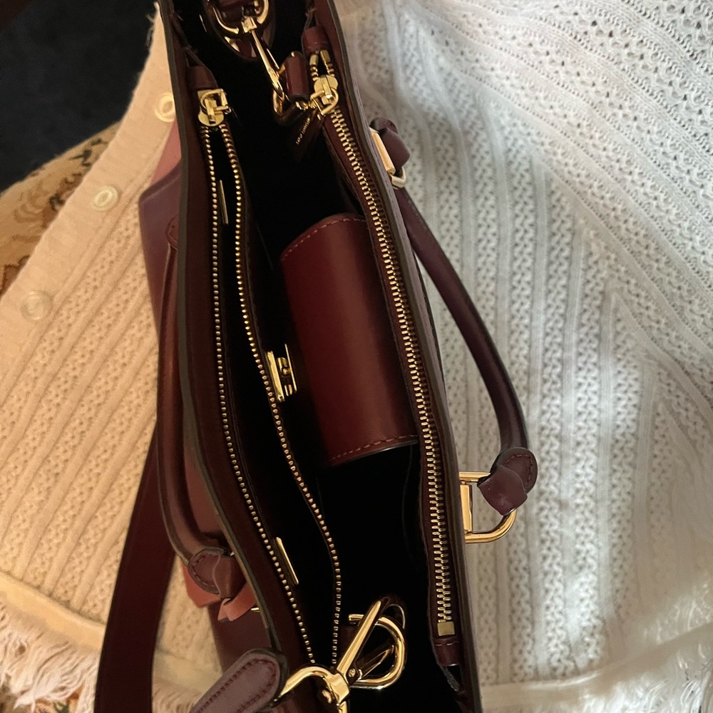 Michael Kors Maroon and Rose Satchel - Picture 6 of 8